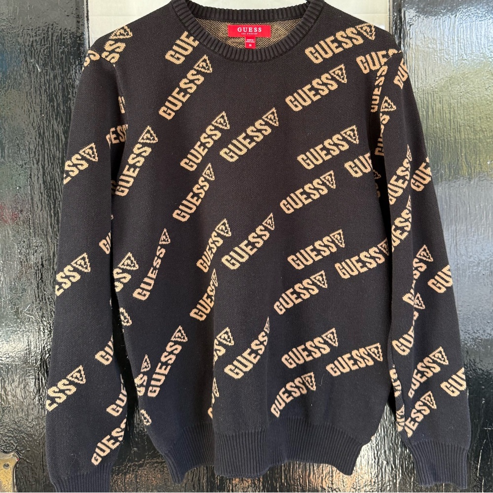 GUESS Black Sweater for Men